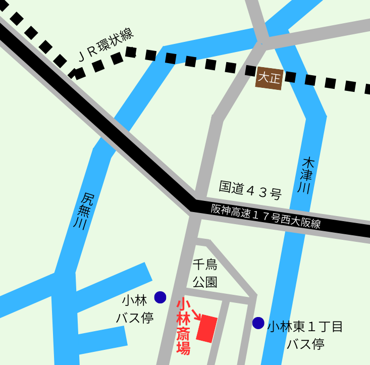 大阪市立小林斎場の周辺地図